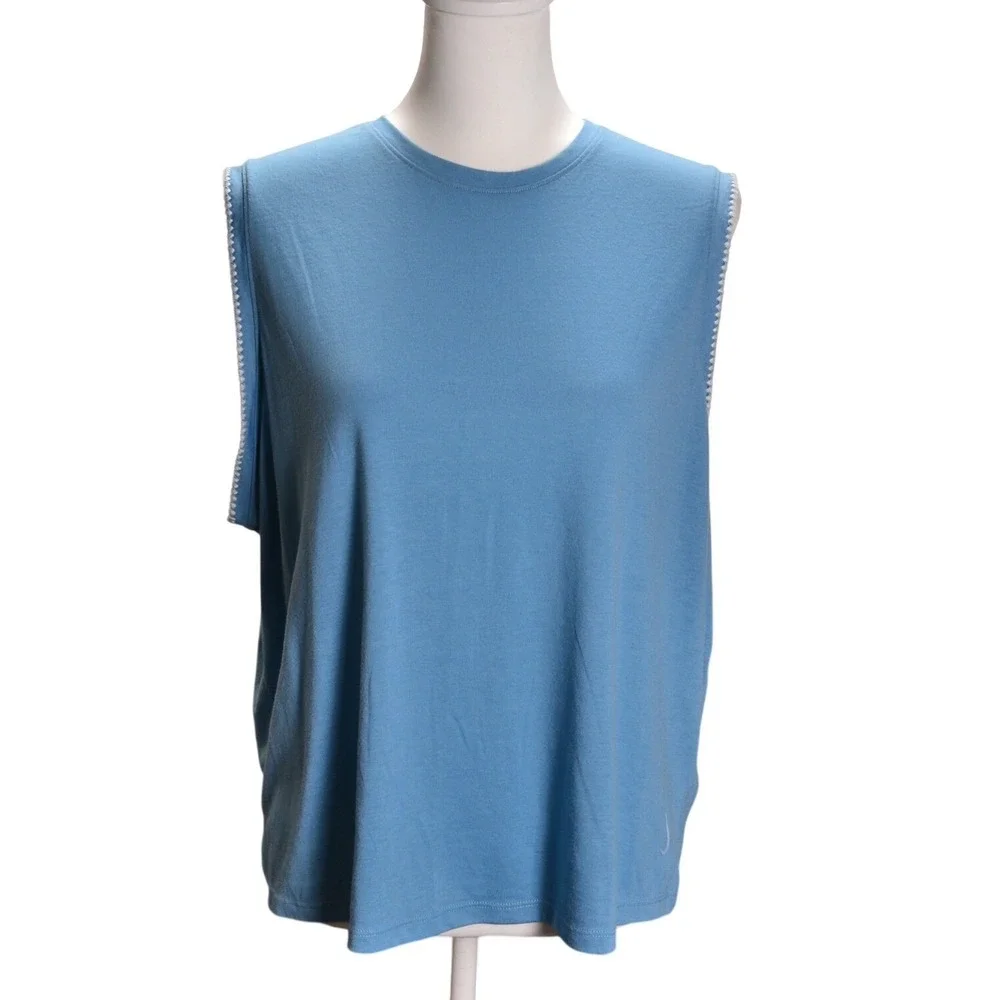 Nike Dri-FIT Sleeveless Technical Casual Everyday Weekend Summer Tank Light Blue